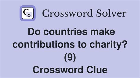 Charity (11) Crossword Clue .